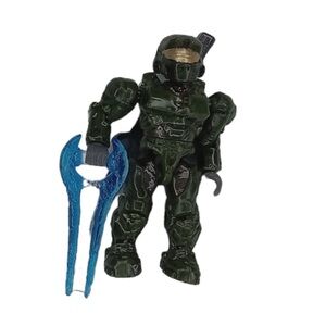 Halo Action Figure with Blue Energy Sword Toy Figure